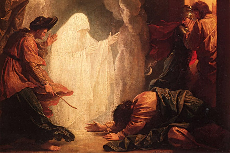 Saül et la sorcière d’Endor, 1777, Benjamin West.