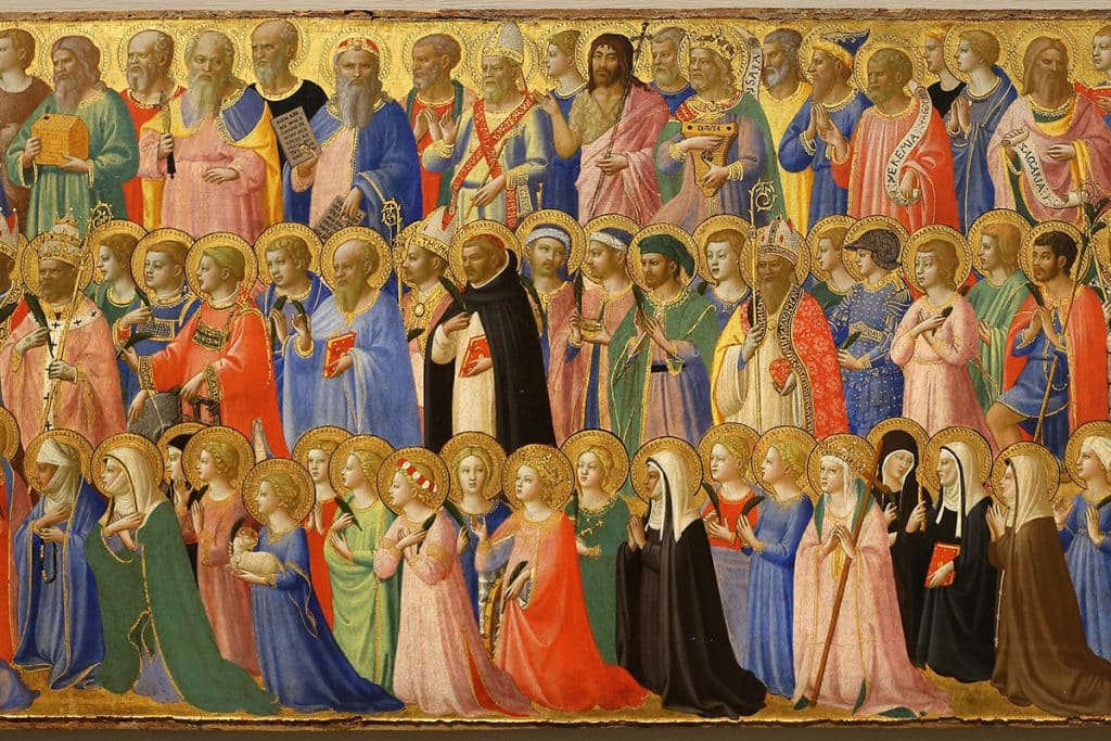 Les précurseurs du Christ avec les saints et les martyrs, Fra Angelico.