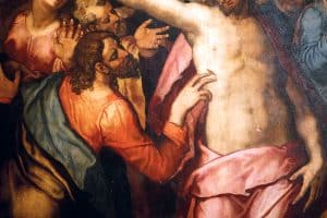 Saint Thomas examinant les plaies de Jésus, Naples, Italie.