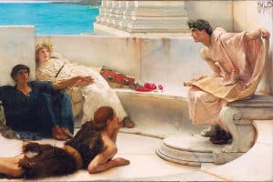 Une lecture d’Homère, 1885, Lawrence Alma-Tadema.