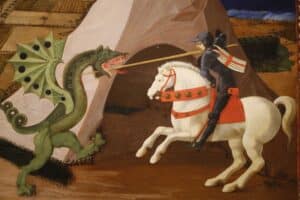 Saint George tuant le dragon. Paolo Uccello (1347-1475).