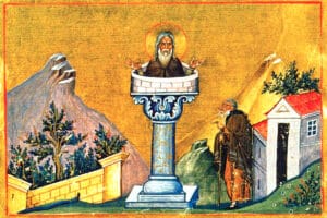 Saint Daniel, ermite sur une colonne